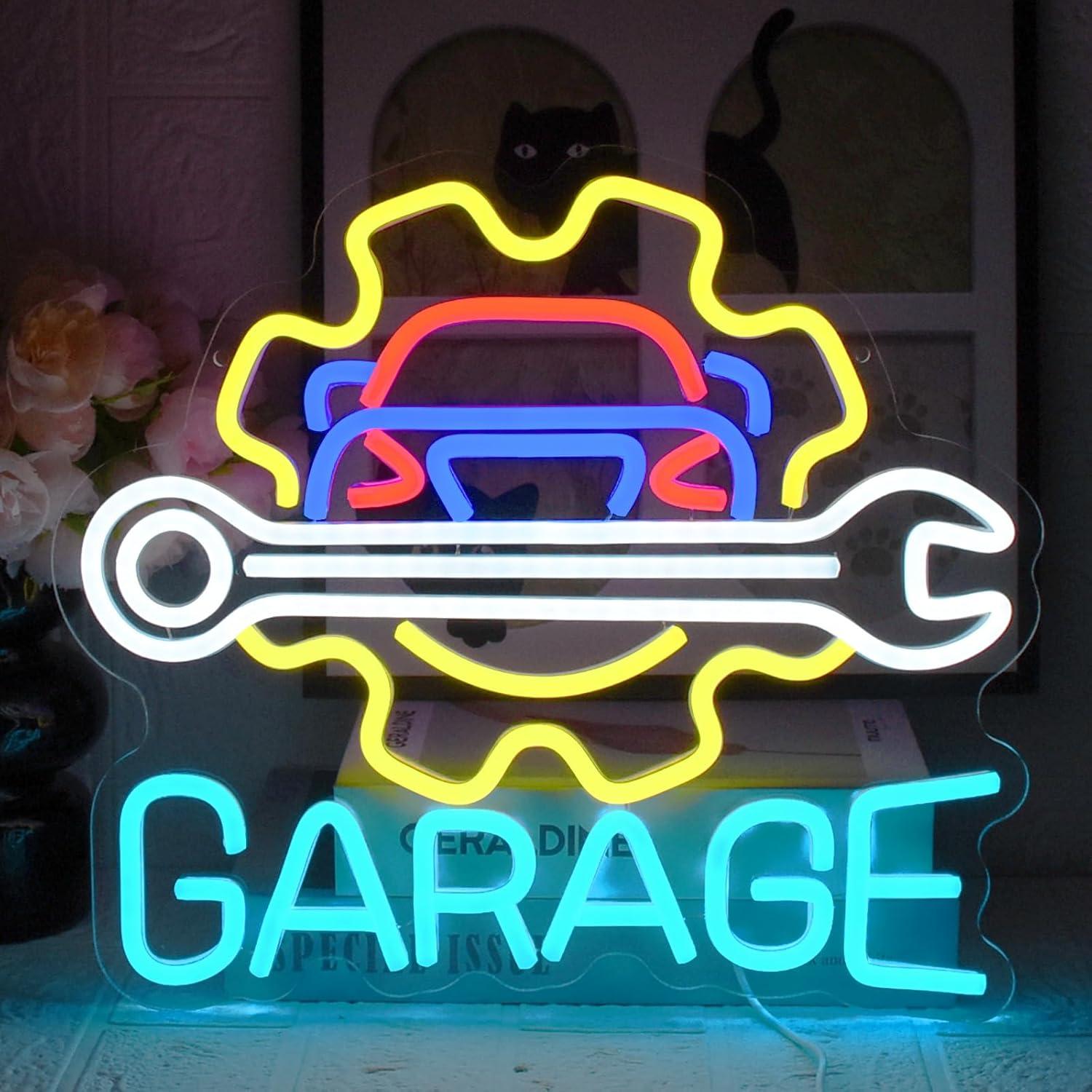 Auto Repair Shops - 차고 네온사인 USB 전원 LED 디밍