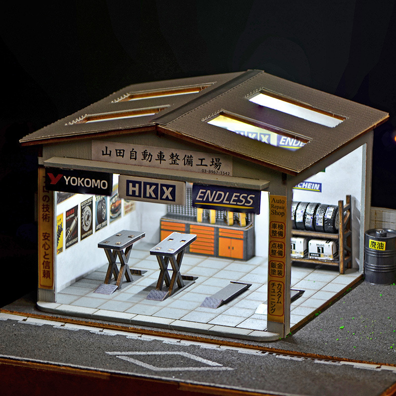 1:64 스케일 DIY 자동차 정비소 디오라마 키트(L - Auto Repair Shops 리뷰 및 가격
